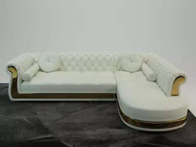 Luxury L-Shape module sofa 3D model