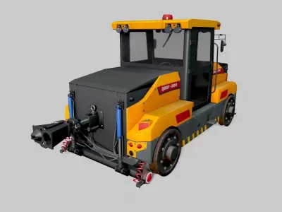 Rail tractors Low-poly 3D model