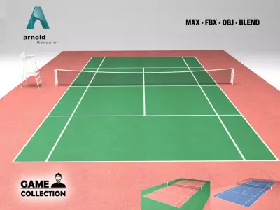 Tennis Ground 3D model