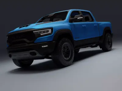 Ram 1500 TRX Low-poly 3D model