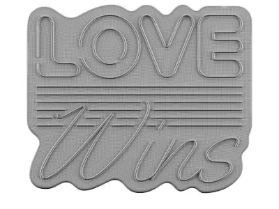 Love Wins Neon Sign 3D model