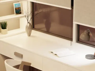 Kid room interior isometric 3D model