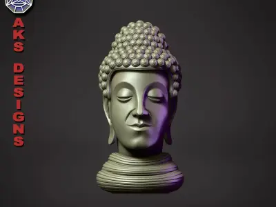Gautam Buddha v1 Bas relief for wall decoration 3D print model