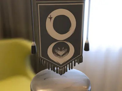 Clan Lycan Banner 3D model