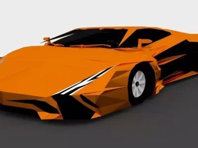 Supercar Venomsia Concept Low-poly 3D model