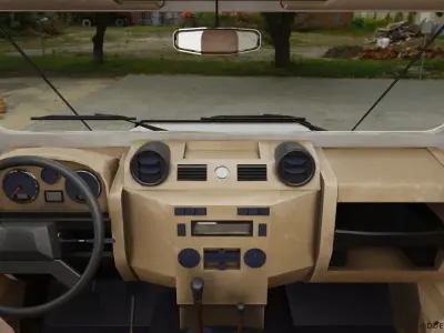 Land Rover Defender Classic 110 With Interior 3D model