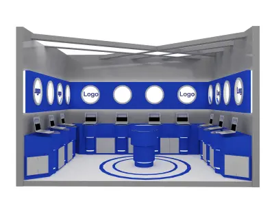  Booth Exhibition Stand a14b 3D model