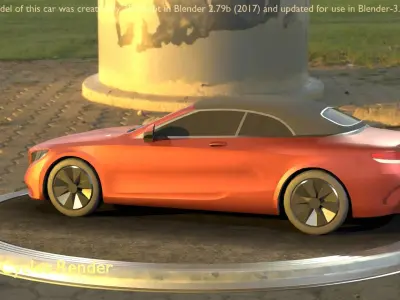 City Car 87 Upper Class Type-A  Brown Low-poly 3D model