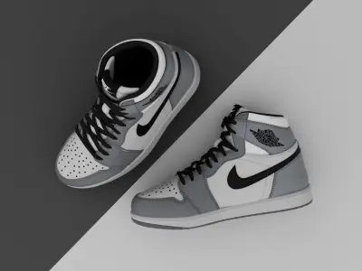 AirJordan 1 Retro HighOG Color Gray  Low-poly 3D model