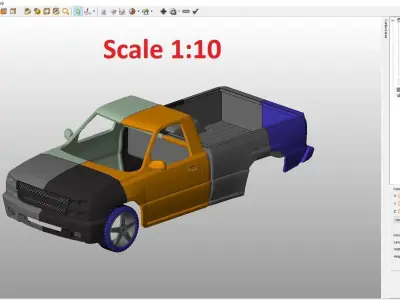 Chevrolet Silverado 2006 Body For Print 3D print model