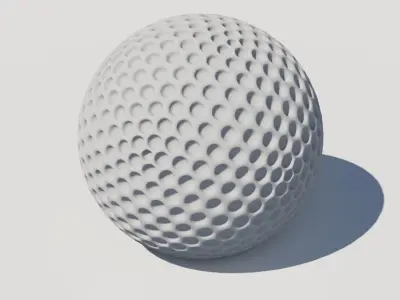 Golf ball 3 Lod of detailed textures and materials Low-poly 3D model