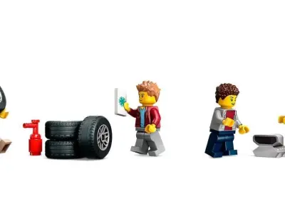 PixelBricks3D - LEGO Car Transporter Truck with Sports Cars  3D print model