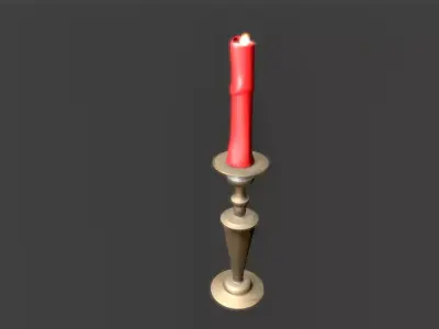 Candles Pack Low-poly 3D model