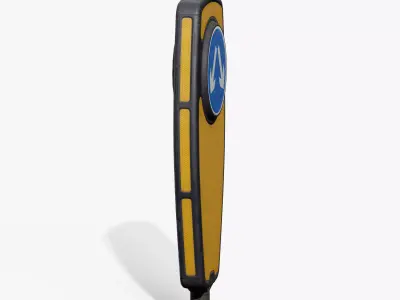 Traffic Bollard Island C Low-poly 3D model