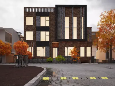 industrial house Free 3D model