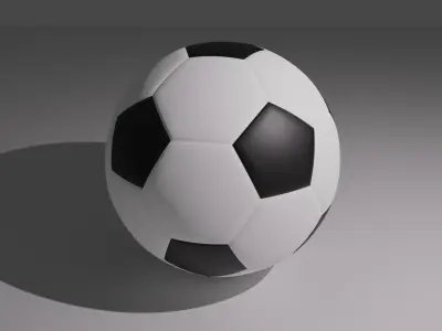 Soccer Ball - low poly - game ready Low-poly 3D model