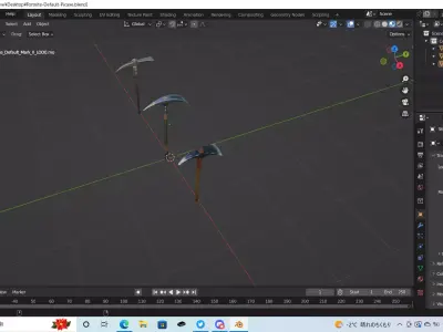 Fortnite Def pickaxes from chapter 1 to 3 Free 3D model