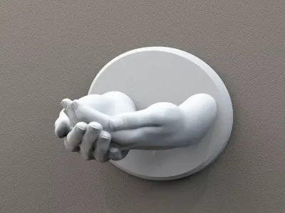 Two Hand Sculpture Printable Wall Art 3D print model