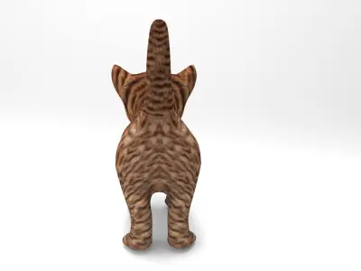 3D Cat low poly pet  Low-poly 3D model
