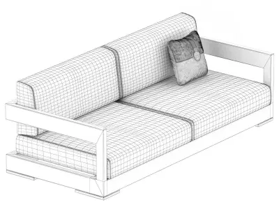 Resultado Sofa 3d model Low-poly 3D model