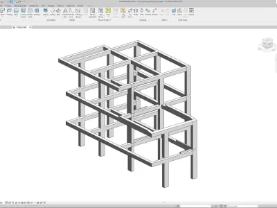 House Villa 3-Storey Revit Project 3D model