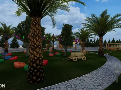 Landspace Low-poly 3D model