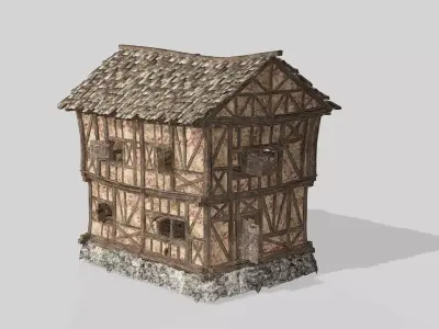 Thatch Hut House 04 For Games and Films 3D Model Low-poly 3D model