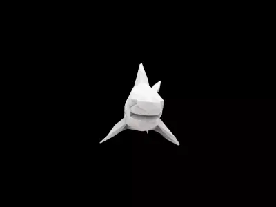 Geometric Shark Wall Art 3D Printable Model 3D print model