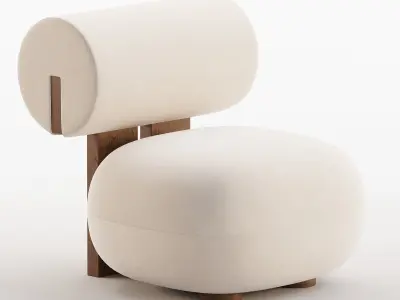 Hippo Lounge Armchair 3D model