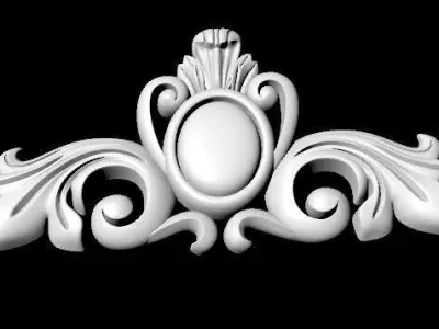 Central decor ornament for furniture 3D model 754