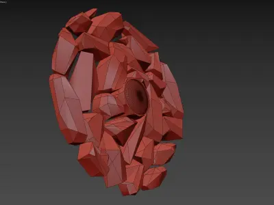 Meteor Mirror Low-poly 3D model