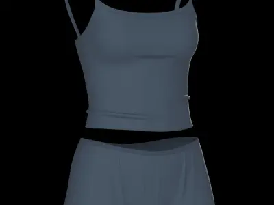 Female underwear set 3D model