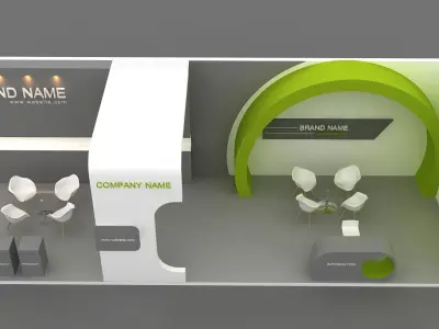 Exhibition booth 3d Model 3D model buy