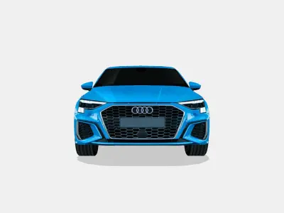 Audi A3 sedan S Line 2021 Low-poly 3D model