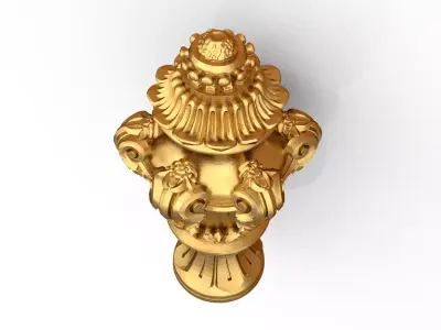 Classical urn decorative onlay cnc 3d printing stl 01 3D print model