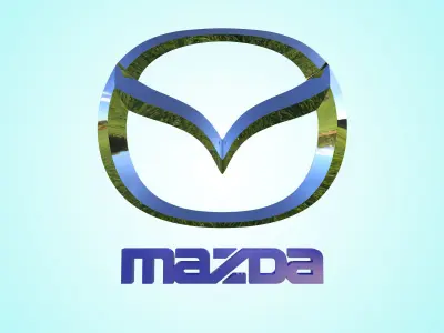 Mazda car logo emblem 3D model