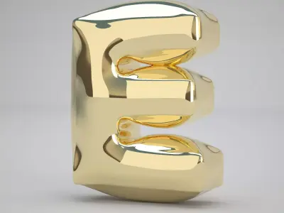 E Balloon Gold 3D model