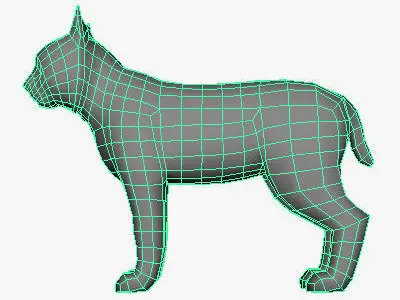 Low Poly Lynx dog Low-poly 3D model