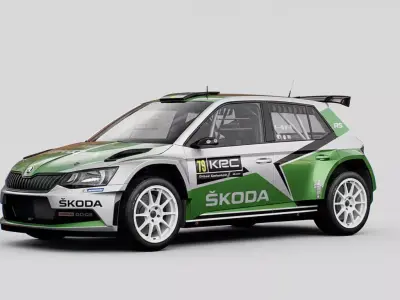WRC Skoda Fabia 3D model