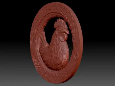 Serious chicken 3D print model