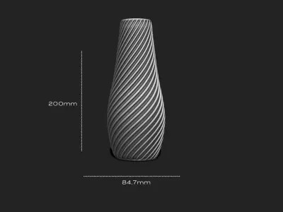 Spiral Vase 03 - Modern Home Decor - Flower Pot DIY - Table Vase 3D print model