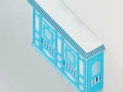 Blue Mashrabiya 3D model