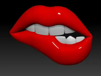 LIPS BITTEN DECOR 3D print model