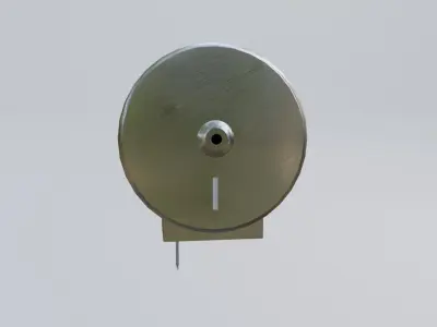 Public Toilet Paper Dispenser - Dispensador de Papel Higienico Low-poly 3D model