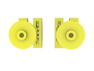 5788 luxury diamond H earring 3D print model