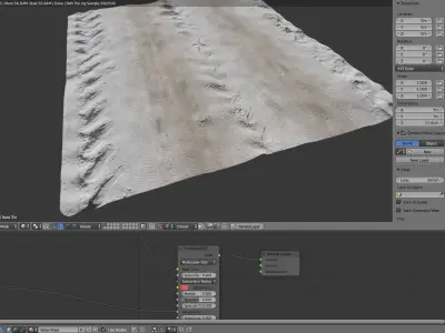 Snow Road Tile for Unreal Engine 4 Low-poly 3D model
