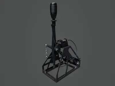 Short Shifter 01 - Variation A - Dark Gray Low-poly 3D model