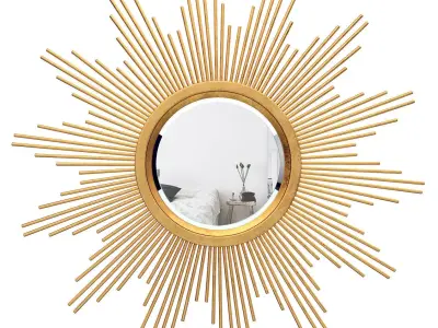Glasser Metal Starburst Wall Mirror VARK7277 3D model