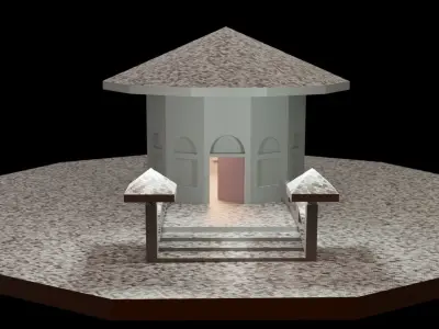 Low poly tomb model Free low-poly 3D model