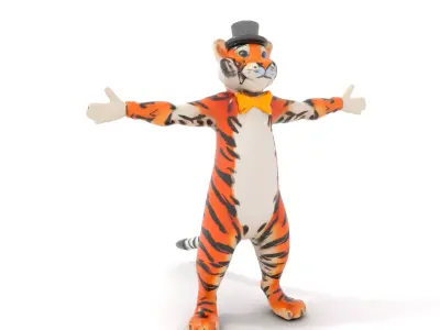 Dapper Tiger Character model pack Low-poly 3D model